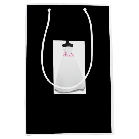 Braut-weiße Mittlere Geschenktüte (Vorderseite)