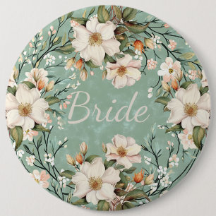 Braut weiße Wildblumen Blumen Button