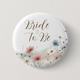 Braut Wildblume Brautparty Button