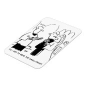 Braut will Kleingedrucktes im Cartoon lesen Magnet (Linke Seite)