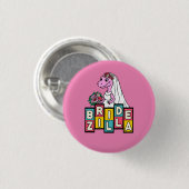 Braut Zilla Retro Button (Vorne & Hinten)