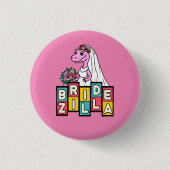 Braut Zilla Retro Button (Vorderseite)