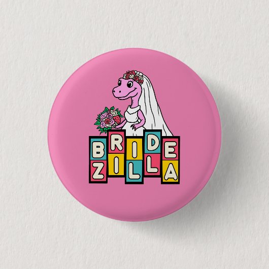 Braut Zilla Retro Button (Vorderseite)