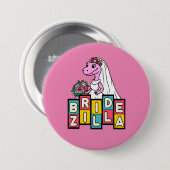 Braut Zilla Retro Button (Vorne & Hinten)
