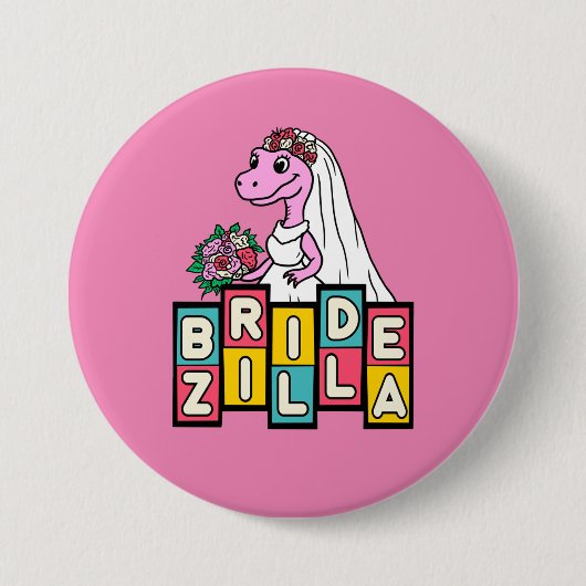 Braut Zilla Retro Button (Vorderseite)
