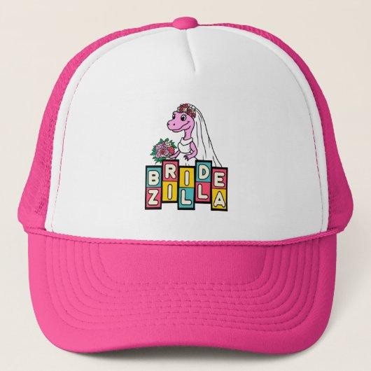 Braut Zilla Retro Truckerkappe (Vorderseite)