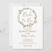 Braut zu Bee Daisy Bridal Dusche Einladung (Vorderseite)