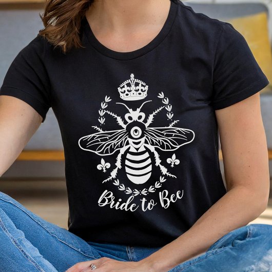 Braut zu Bee Honeybee Crown Wedding | PERSONALISIE T-Shirt