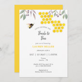 Braut zu Biene Brautdusche Einladung (Vorne/Hinten)