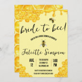 Braut zu Biene! Honigbiene, Honig, Brautparty Einladung (Vorne/Hinten)