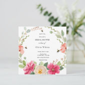 Braut zu Bienen elegantes Brautparty Einladung (Stehend Vorderseite)