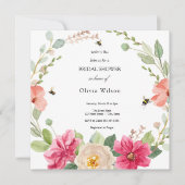 Braut zu Bienen elegantes Brautparty Einladung (Vorderseite)