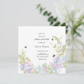 Braut zu Bienen elegantes Brautparty Einladung (Stehend Vorderseite)
