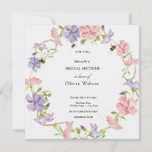 Braut zu Bienen elegantes Brautparty Einladung (Vorderseite)