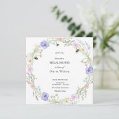 Braut zu Bienen elegantes Brautparty Einladung (Stehend Vorderseite)