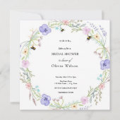 Braut zu Bienen elegantes Brautparty Einladung (Vorderseite)