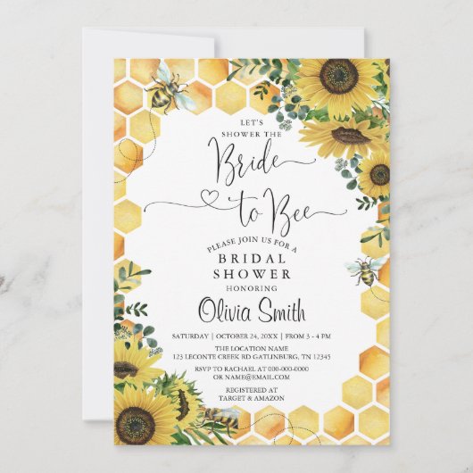 Braut zu Bier Rustikale Brautdusche Einladung (Vorderseite)