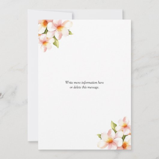 Braut zu Brautdusche Einladung (Rückseite)