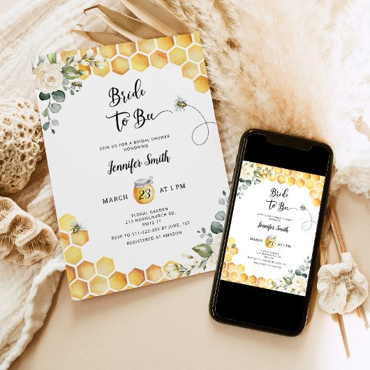 Braut zu Brautdusche Einladung