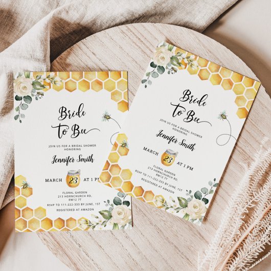 Braut zu Brautdusche Einladung