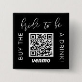 Braut zu kaufen ein Getränk mit QR-Code Venmo Blac Button (Vorderseite)