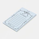 Braut zu List Hochzeit Post-it Klebezettel (angewinkelt)