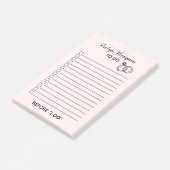 Braut zu List Hochzeit Post-it Klebezettel (angewinkelt)