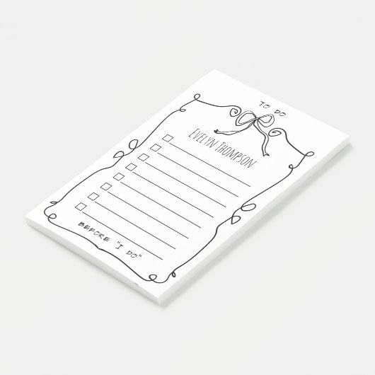 Braut zu List Hochzeit Post-it Klebezettel (angewinkelt)