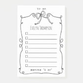 Braut zu List Hochzeit Post-it Klebezettel (Vorderseite)