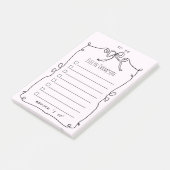 Braut zu List Hochzeit Post-it Klebezettel (angewinkelt)