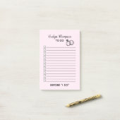 Braut zu List Hochzeit Post-it Klebezettel (Auf Schreibtisch)