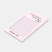 Braut zu List Hochzeit Post-it Klebezettel (angewinkelt)