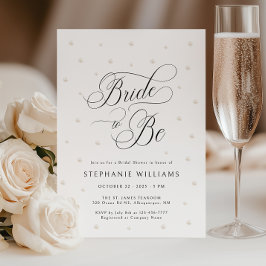 Braut zu Perlen Bridal Dusche Einladung