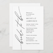 Braut zu sein, Brautparty Dinner Party Einladung (Vorne/Hinten)