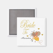 Braut zu sein Bridal Hochzeit personalisieren Magnet (Vorderseite/Rückseite)