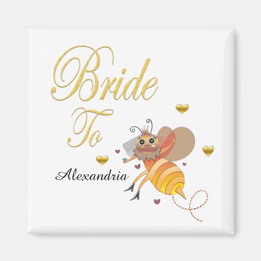 Braut zu sein Bridal Hochzeit personalisieren Magnet (Vorne)