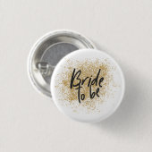 Braut zu sein - Gold/Schwarz Button (Vorne & Hinten)