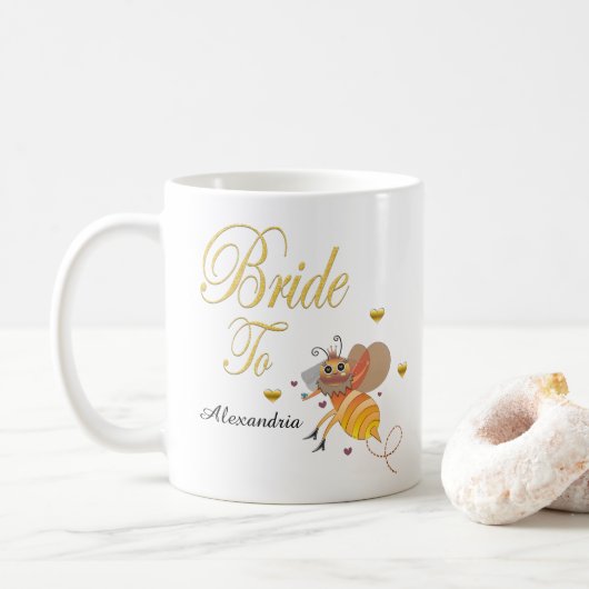 Braut zu werden Brautpersonalisation Kaffeetasse (Mit Donut)