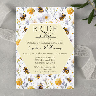 Braut zu werden Lavander Floral Bees Brautparty Einladung