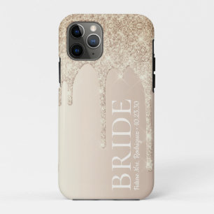 Braut Zukunft Mrs Gold Glitter Tropf Case-Mate iPhone Hülle