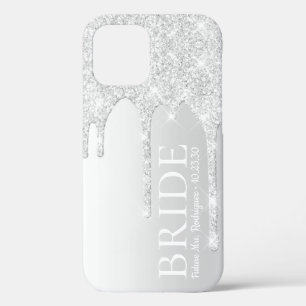 Braut Zukunft Mrs Silber Glitter Drip Case-Mate iPhone Hülle