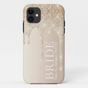 Braut Zukünftige Frau Gold Glitter-Tropf Case-Mate iPhone Hülle