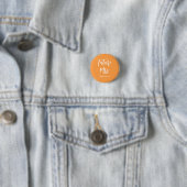 Braut Zukünftige Frau Orange Weiß Button (Beispiel)