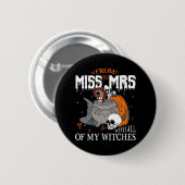 Braut Zukünftige Mrs Witchy Gothic Hochzeit Jungge Button (Vorne & Hinten)