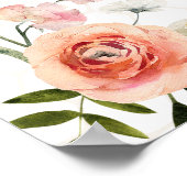 Braut zum Biene Florales Babyshower Willkommen Poster (Ecke)