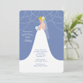 Braut, zum blonde Duschen-Einladung zu sein Einladung (Stehend Vorderseite)