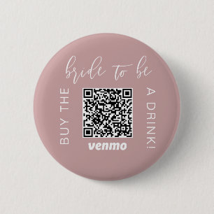 Braut Zum Heiraten Kaufe Ein Getränk Mit QR Code Button