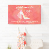 Braut zum Hochzeitsfest Brautparty Rosa Rosa Blush Banner (Insitu)