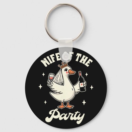 Braut zur Albernen Gänseeischen Hochzeitsgetränk E Schlüsselanhänger (Vorderseite)