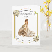 Braut zur Hochzeitkarte Karte (Gelbe Blume)